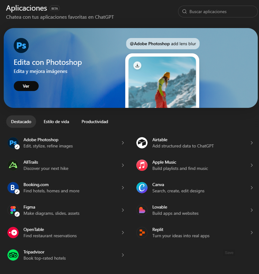 ChatGPT apps aplicaciones ChatGPT apps aplicaciones