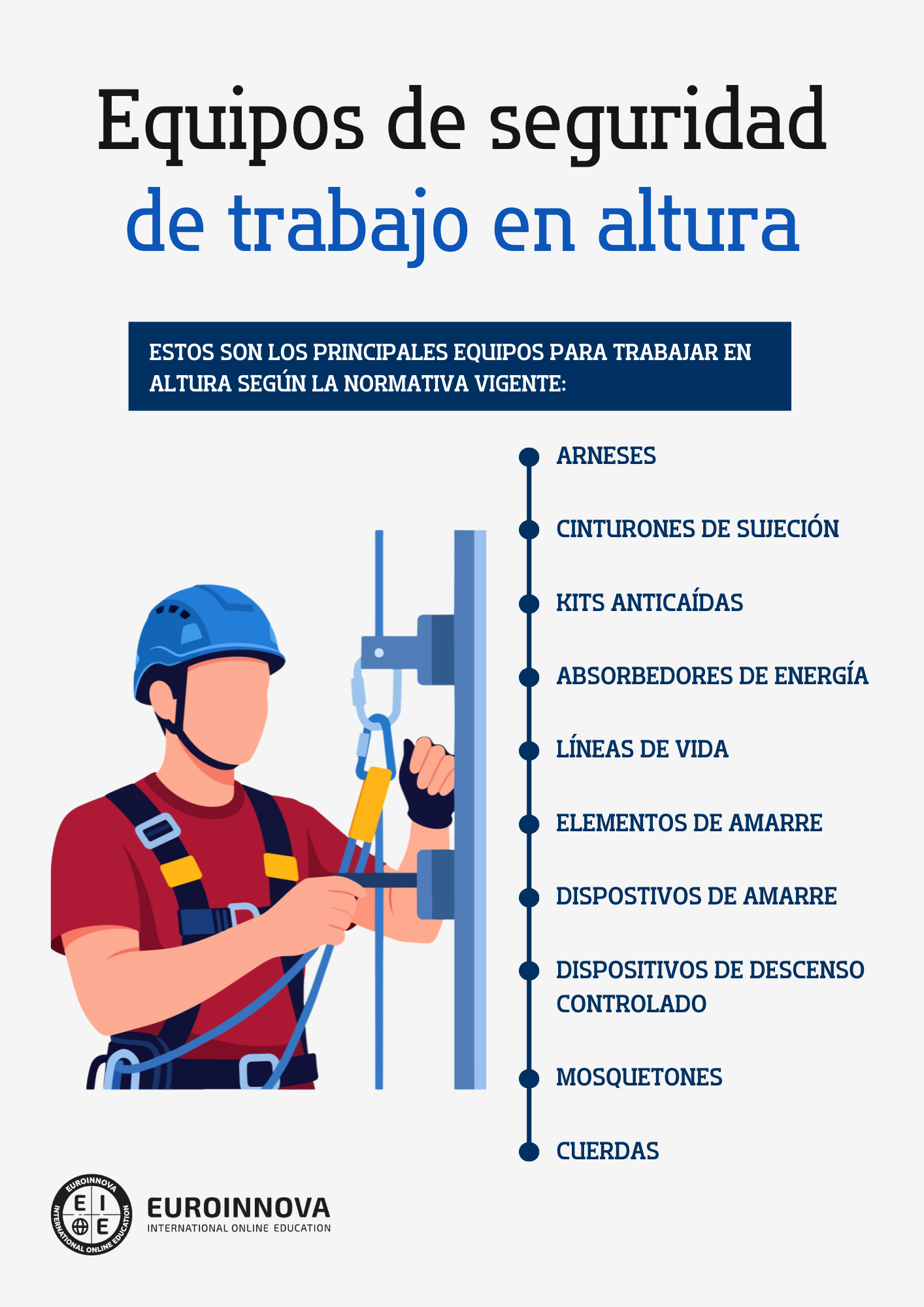 equipos de seguridad de trabajo en altura