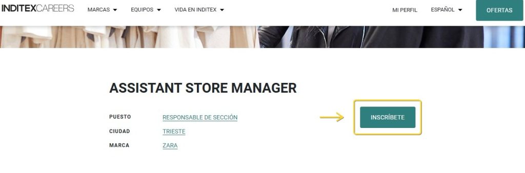 Inscríbete para trabajar en zara inditex