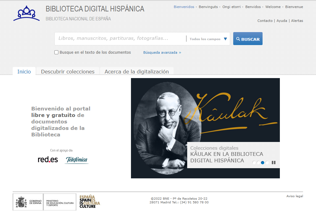 home Biblioteca Digital Hispánica