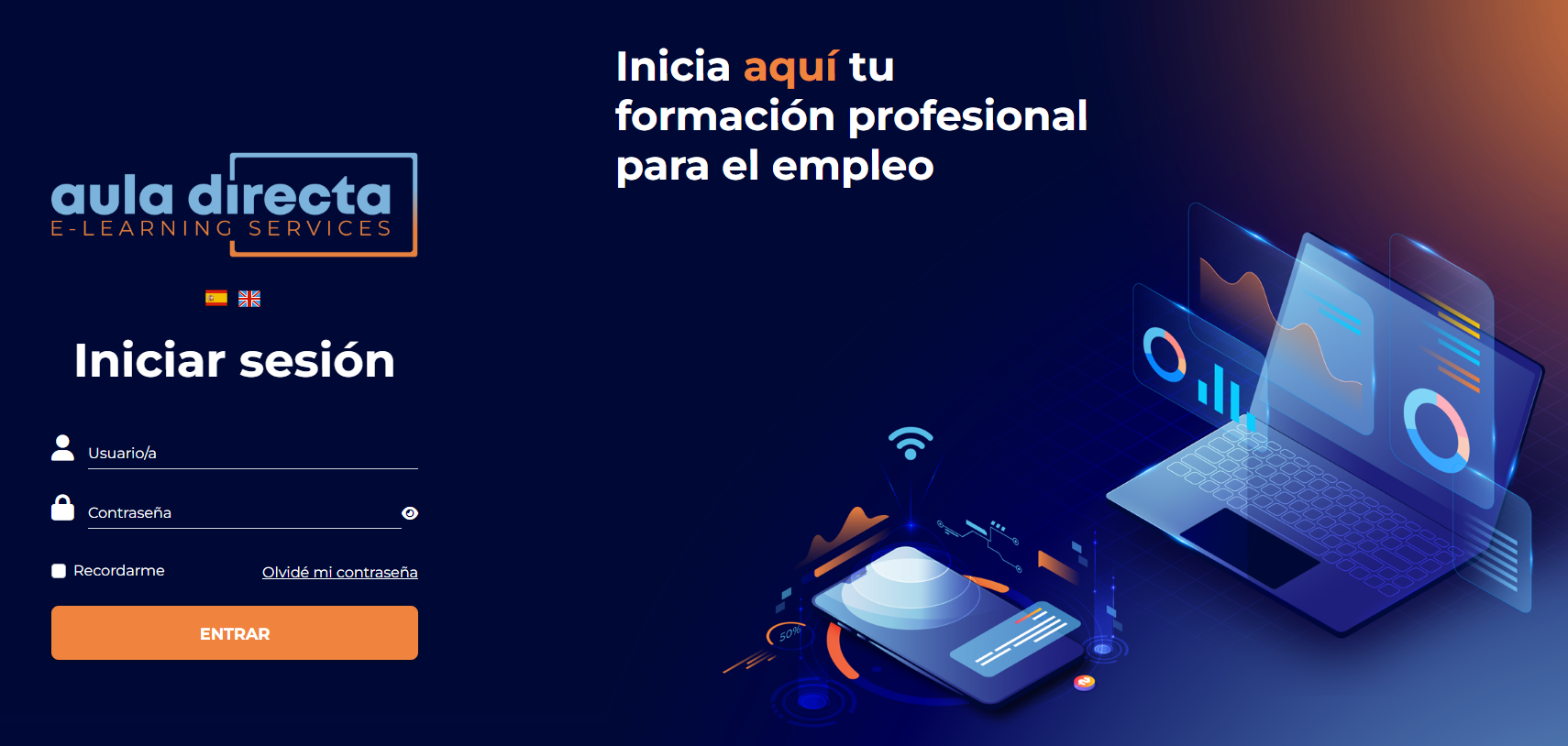 Acceso Campus virtual Aula Directa