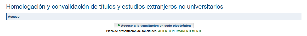 homologación de bachillerato Sede Electrónica