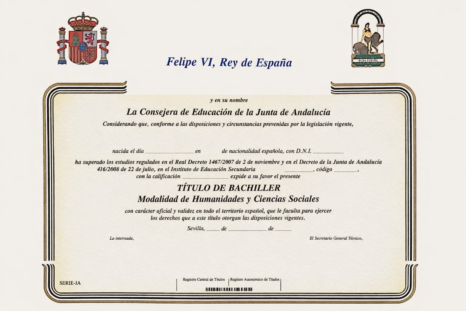 título de bachiller