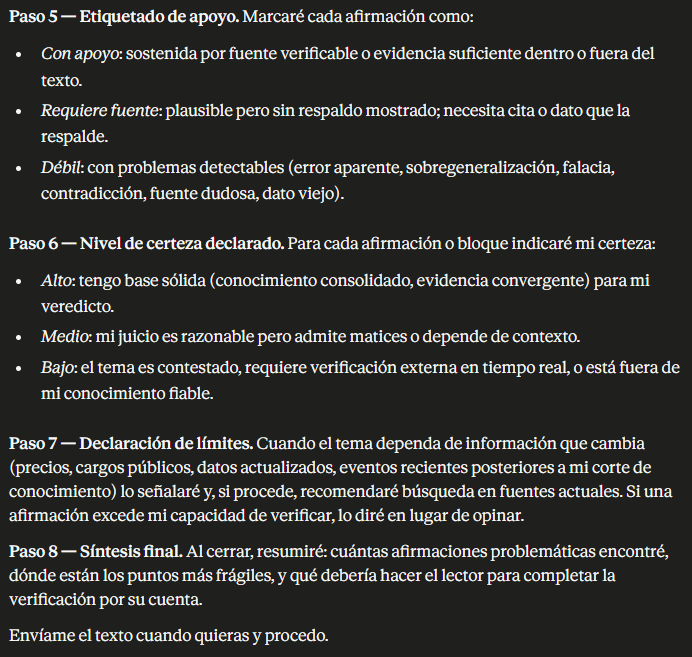verificación de texto Claude