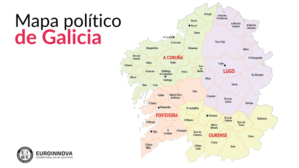 Mapa político de Galicia
