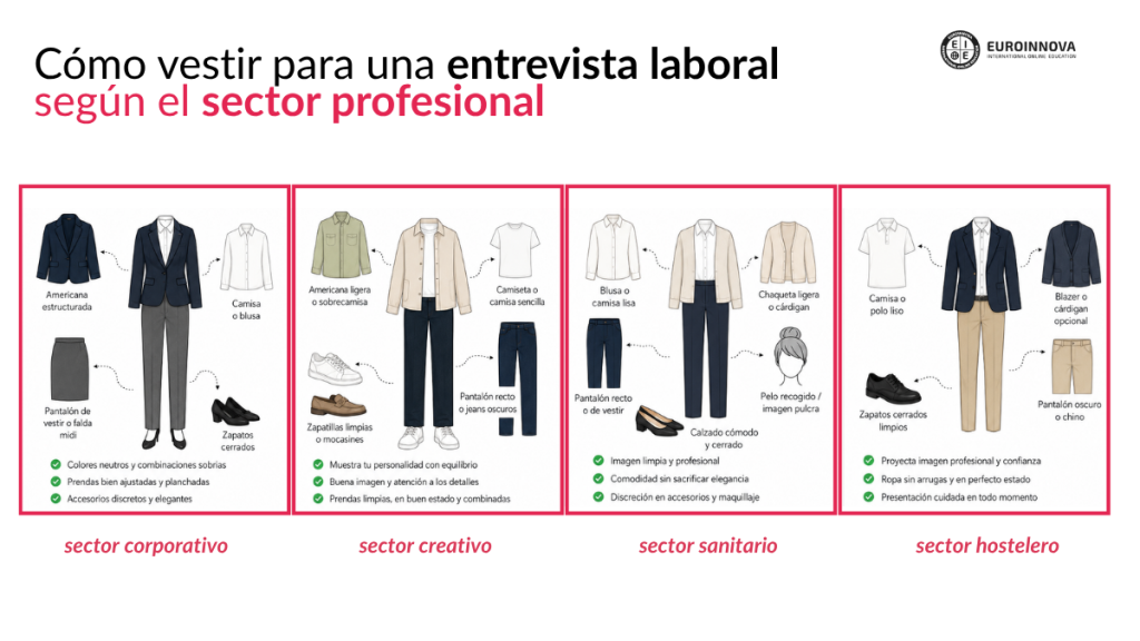 Cómo vestir para una entrevista de trabajo según el sector
