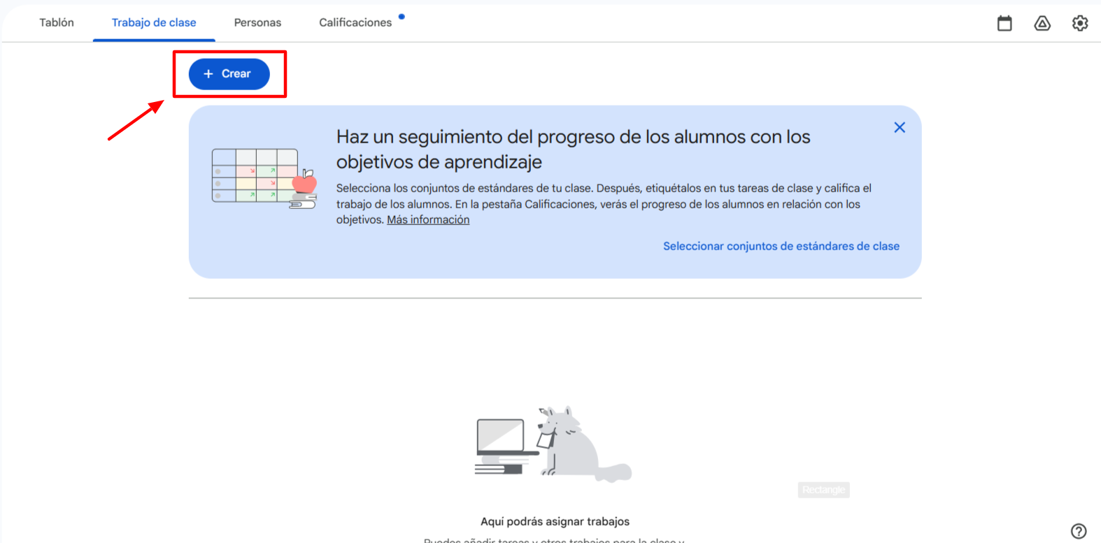 crear tarea el Classroom