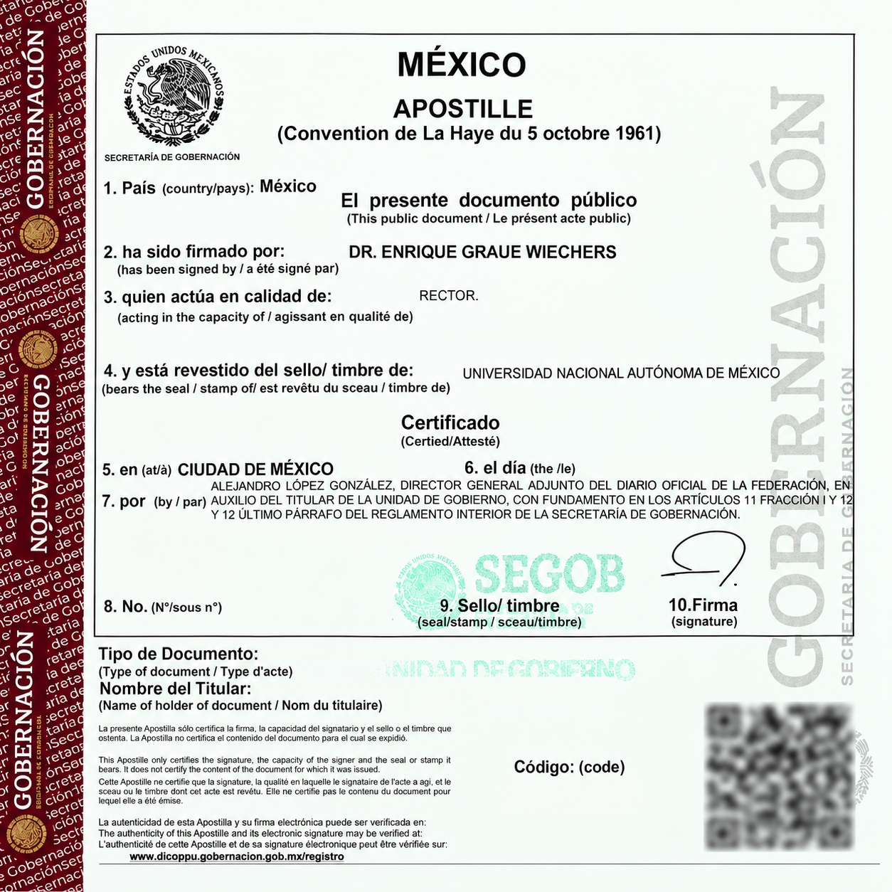 ejemplo apostilla méxico