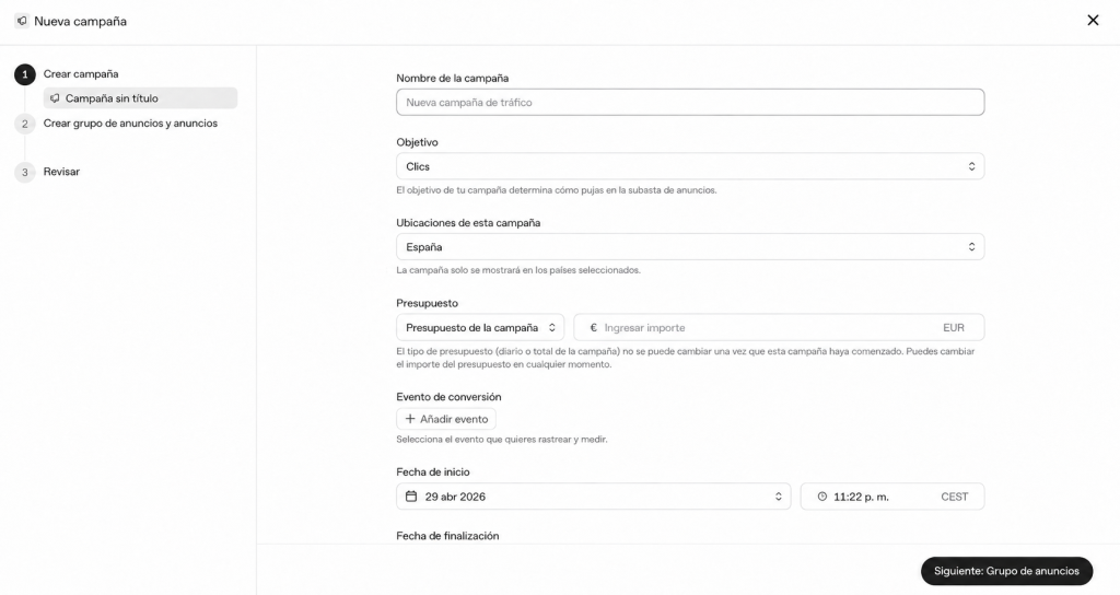 plataforma de anuncios en chatgpt